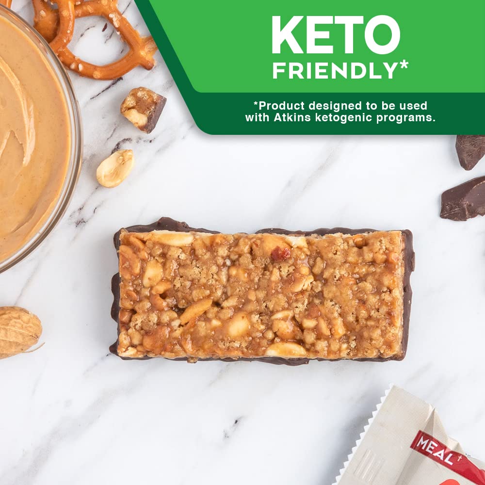 Atkins Chocolate Peanut Butter Pretzel Protein Meal Bar, High Fiber, 16g Protein, 1g Sugar Atkins buy supplements canada