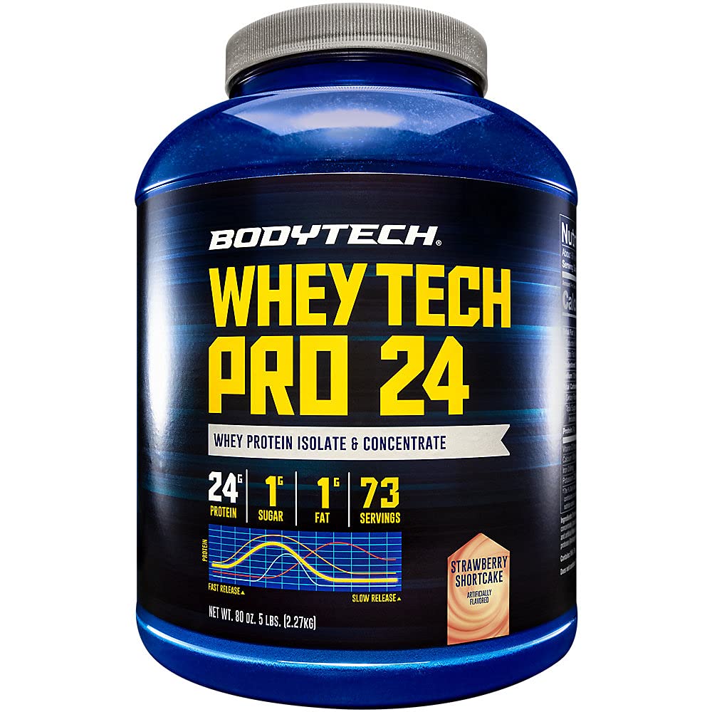 BODYTECH Whey Tech Pro 24 Protein Powder - Protein Enzyme Blend with BCAA's to Fuel BODYTECH buy supplements canada