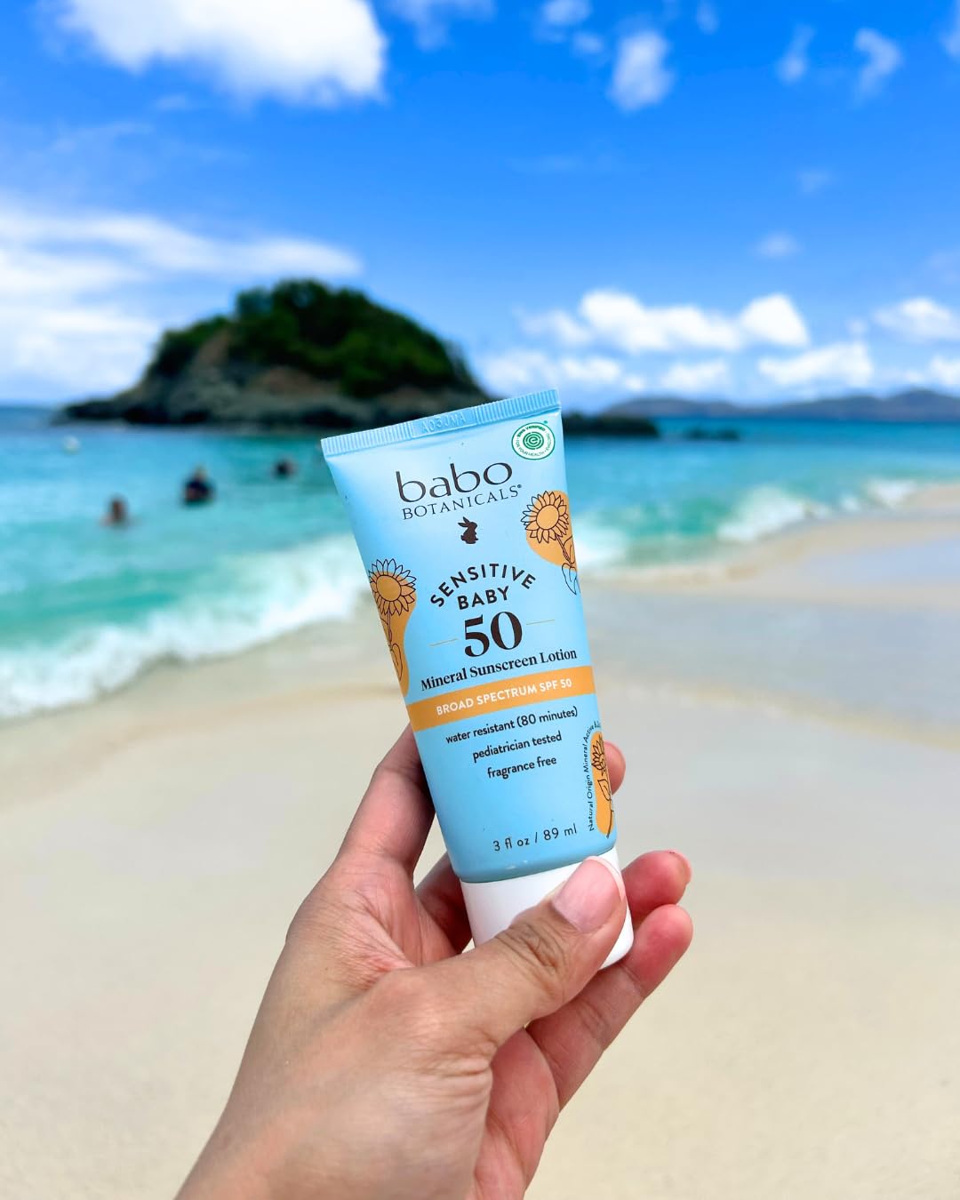 Babo Botanicals Sensitive Baby Mineral Sunscreen Lotion SPF50 - Natural Zinc Oxide - Face & Body - Fragrance-Free - Water-Resistant Babo Botanicals buy supplements canada