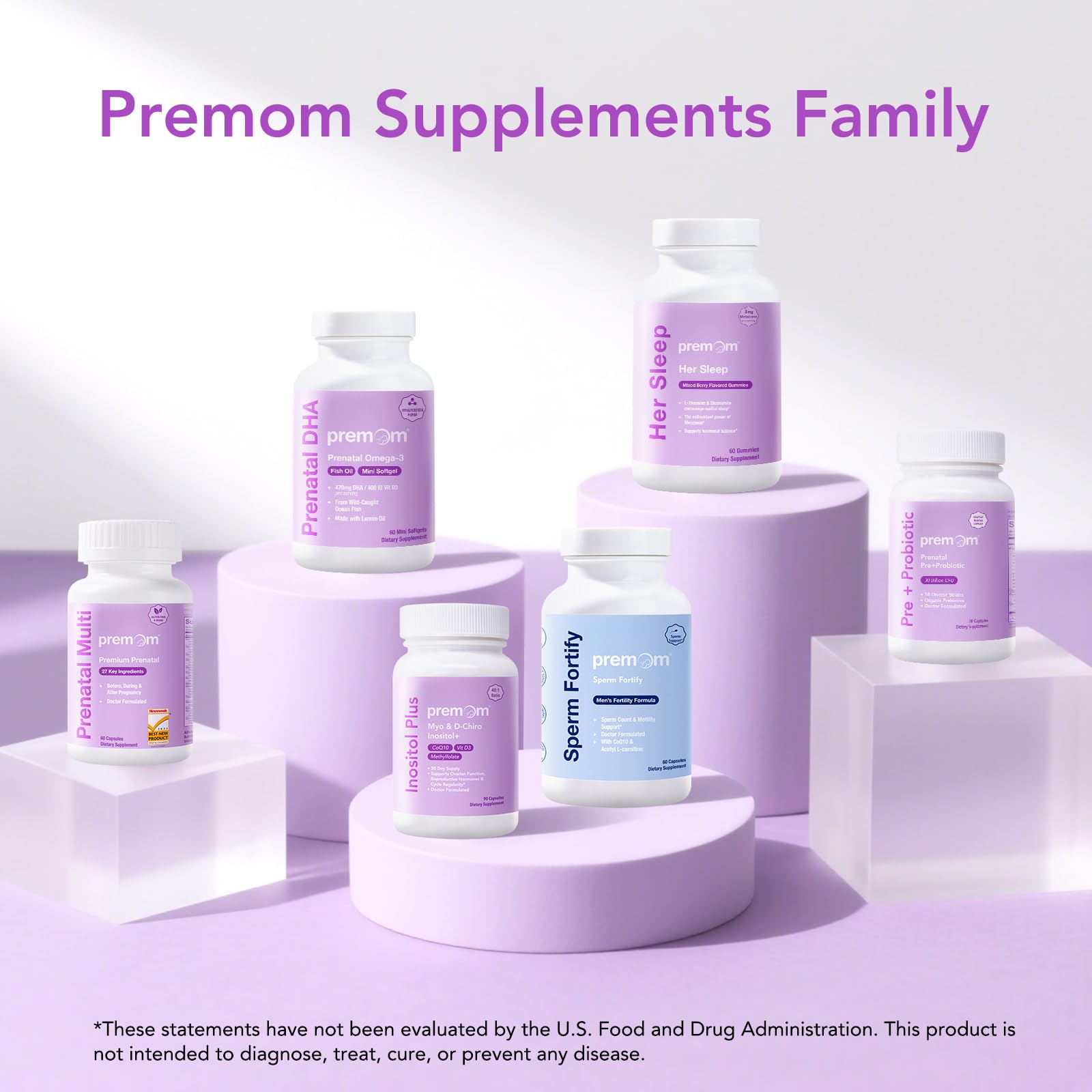 Premom Inositol Plus - 2000mg Myo-Inositol & 50mg D-Chiro Inositol, CoQ10, Folate & Vitamin D3-40:1 Ratio - Supports Hormonal Balance, Ovarian & Reproductive Health - 30 Day Supply Premom buy supplements canada