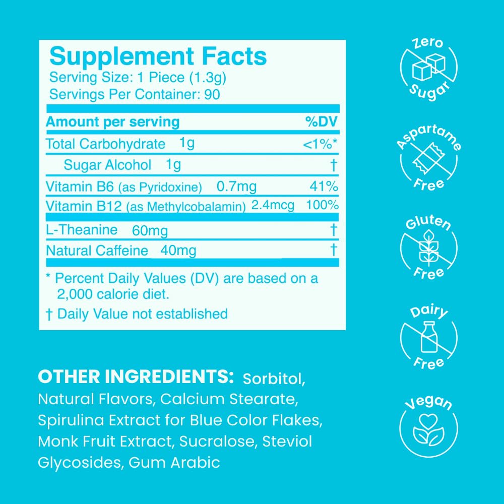 Neuro Energy & Focus Mints - Sugar Free Breath Mints with 40mg Natural Caffeine, B Vitamins & L-Theanine - Vegan Brain Supplement for Exercise, Study & Daily Focus - Peppermint, 90 ct Neuro buy supplements canada