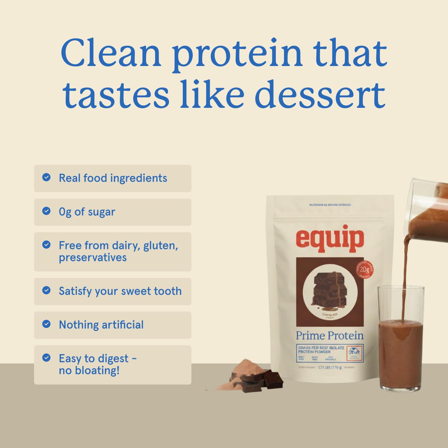 Equip Foods Prime Protein Powder | Clean, Grass Fed Beef Protein Powder | Carnivore Protein Isolate | Paleo, Keto Friendly | Gluten & Dairy Free | Helps Build & Repair Tissue Equip buy supplements canada