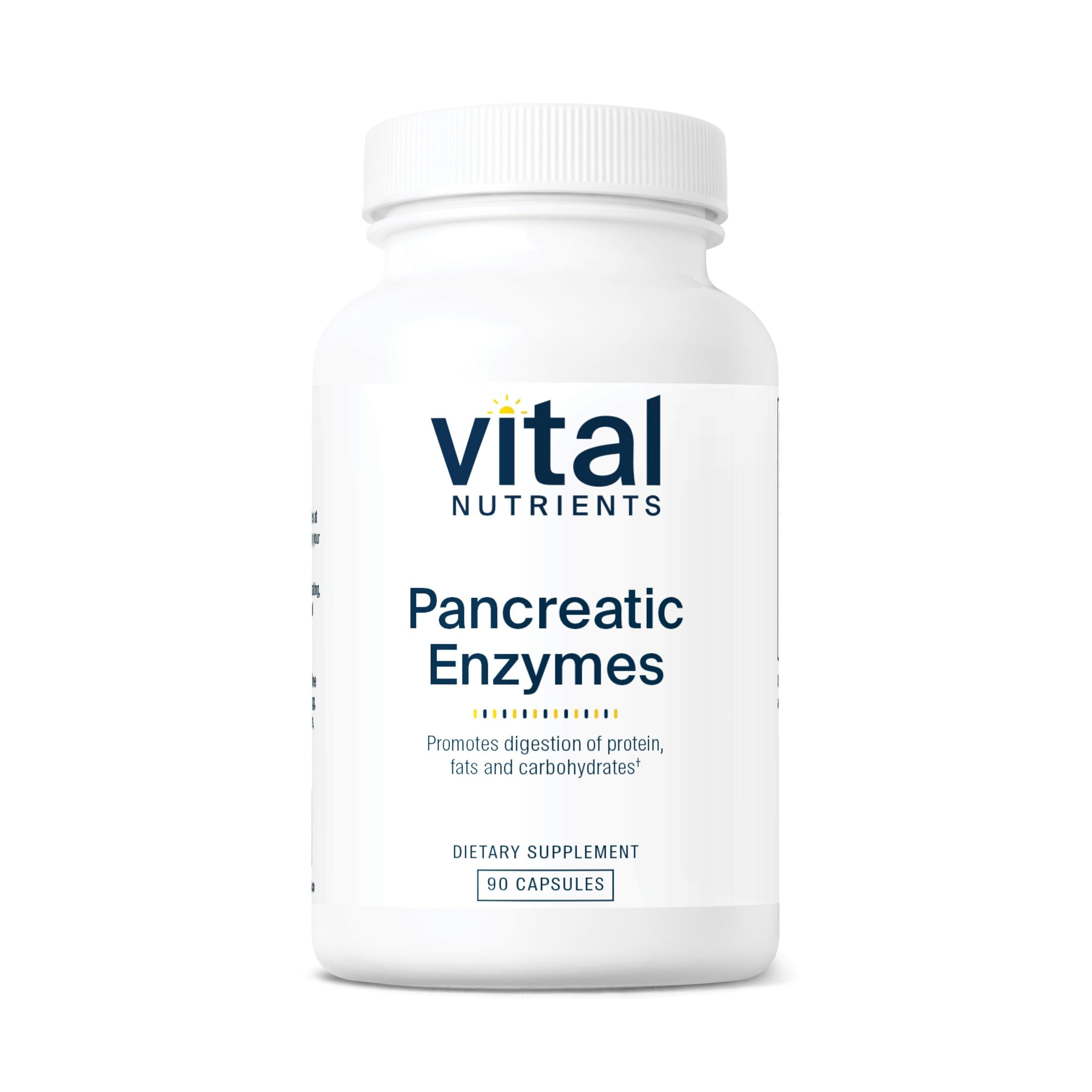 Vital Nutrients Pancreatic Enzymes 1000mg (Full Strength) - Pancreatin Digestion Supplement with Protease, Amylase & Lipase - Digestive Enzymes Vital Nutrients buy supplements canada