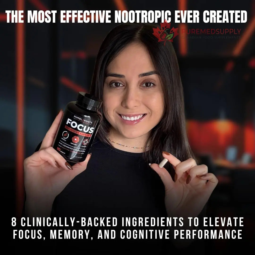 FOCUS + THINK Nootropic Brain Supplement Bundle - Energy, Memory & Focus Support - Caffeine + Caffeine-Free Cognitive Stack with Lion's Mane, Bacopa, Citicoline & L-Theanine - 2 Bottles (90 + 90 Capsu HUMBLEROOTS PERFORMANCE buy supplements canada
