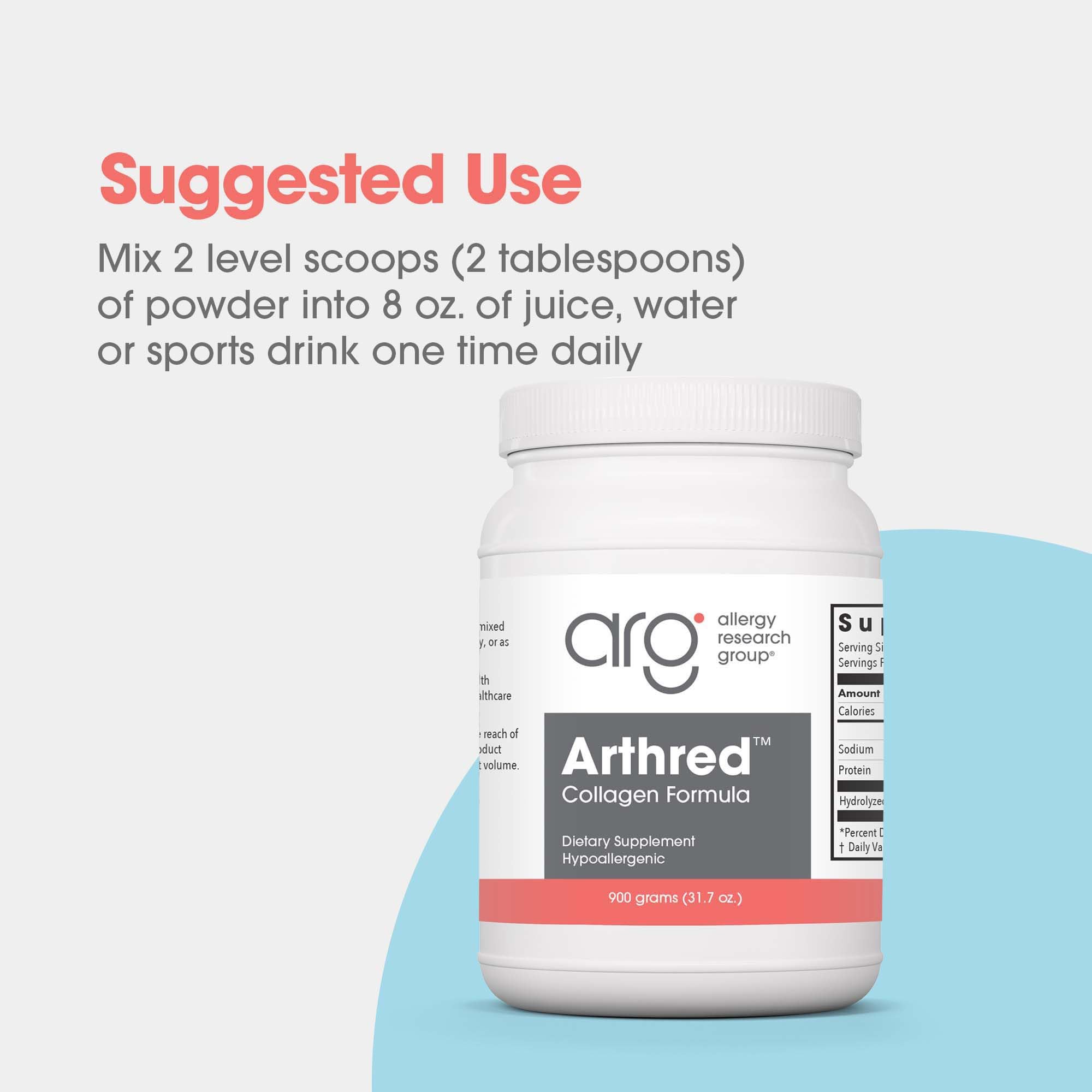 Allergy Research Group Collagen Powder for Men & Women - Collagen Peptides, Arthred Supplement, Bovine Sourced, Arthred Powder, Collagen Formula, Hydrolyzed Collagen - 31.7 Oz Allergy Research Group buy supplements canada