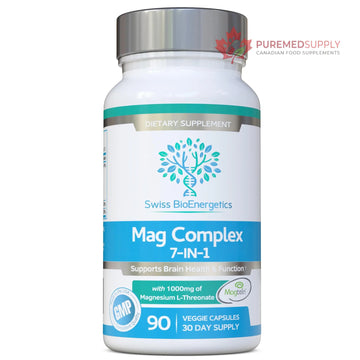 Magnesium L-Threonate Complex 7-in-1 with 1000mg of Magtein Plus Magnesium as Bisglycinate, Taurate, Citrate, Gluconate, Malate & Lactate - Supports Sleep - Vegan, US Made and No Artificial Nasties swiss bioenergetics buy supplements canada