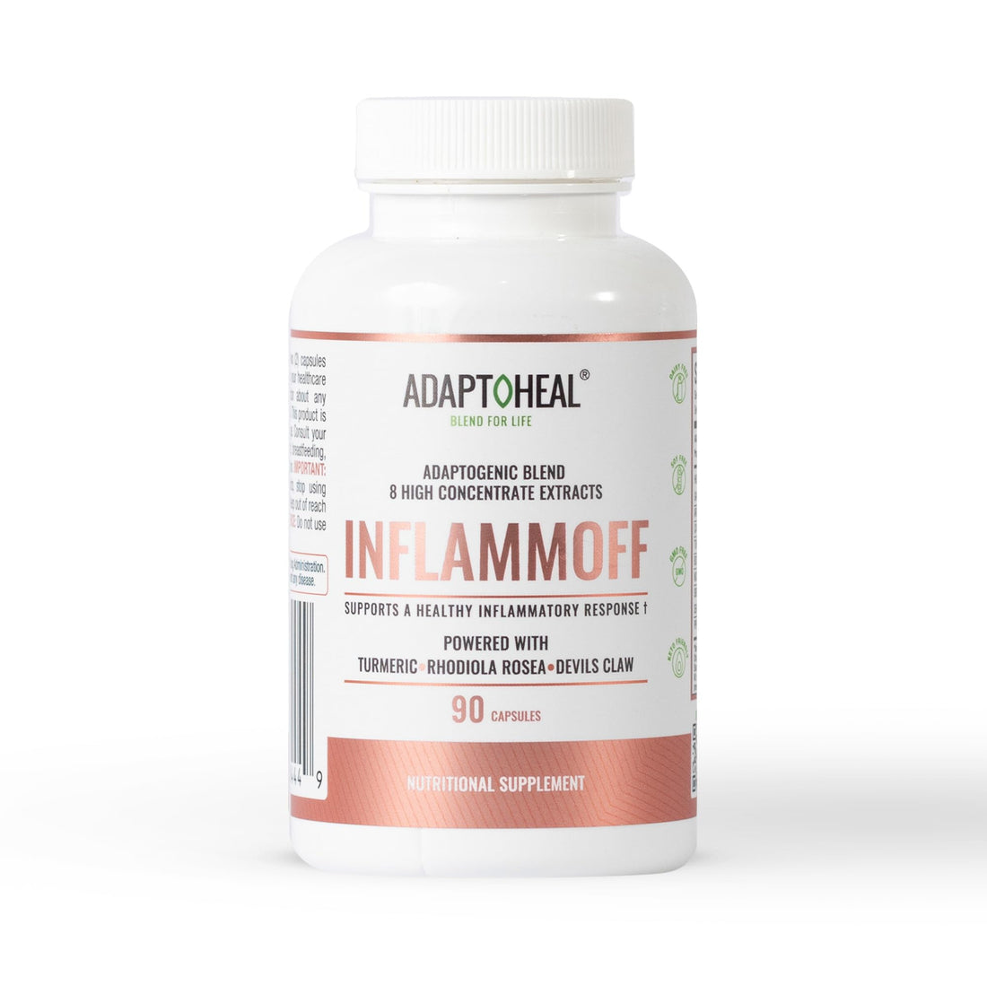 ADAPTOHEAL Inflammoff - Adaptogenic Supplement Designed to Support Joint, Muscle and Tissue Inflammation Naturally, 8 Highly Concentrated extracts with Turmeric and Rhodiola rosea (90 Capsules) ADAPTOHEAL buy supplements canada