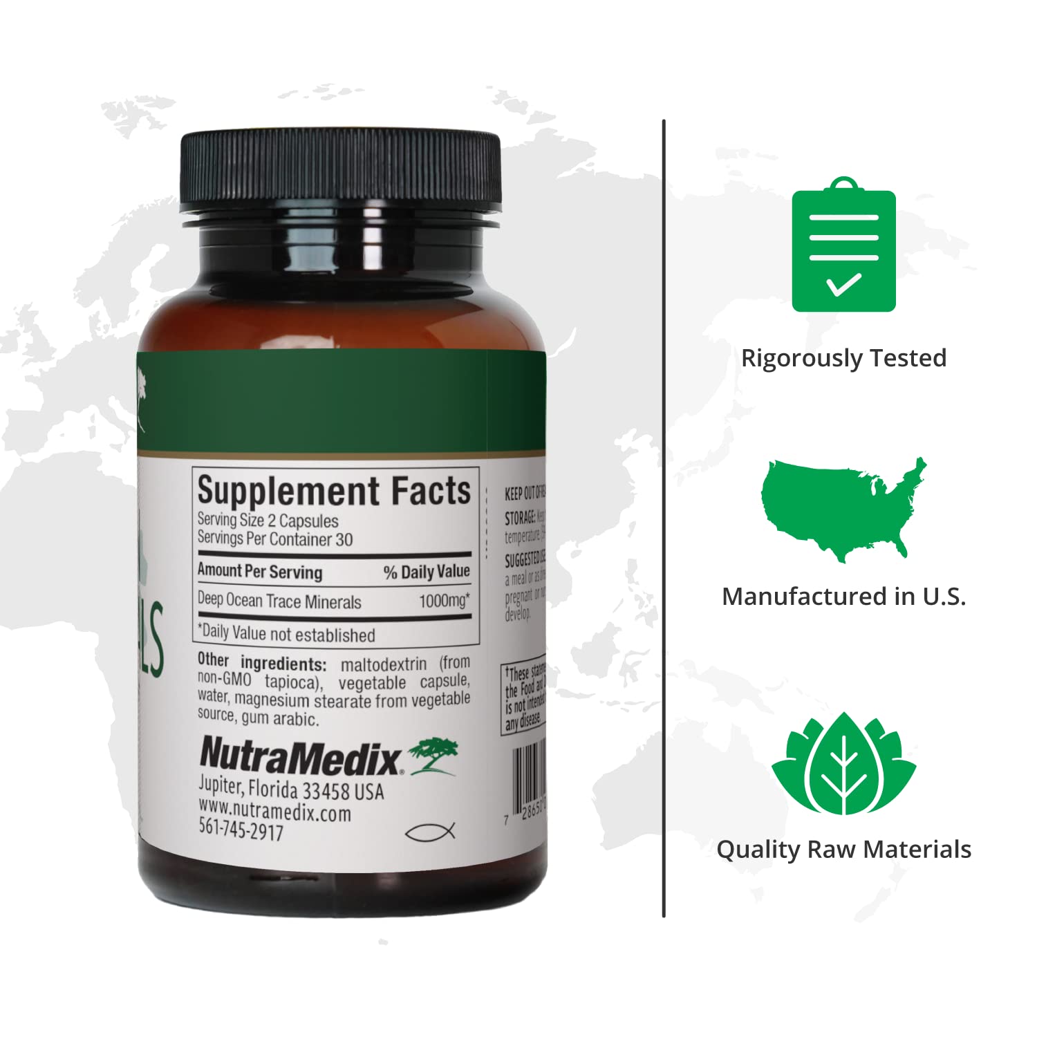 NutraMedix Deep Ocean Trace Minerals 1,000mg - Mineral & Energy Supplements - Magnesium, Zinc, Potassium, Boron, Phosphorus & Manganese NutraMedix buy supplements canada
