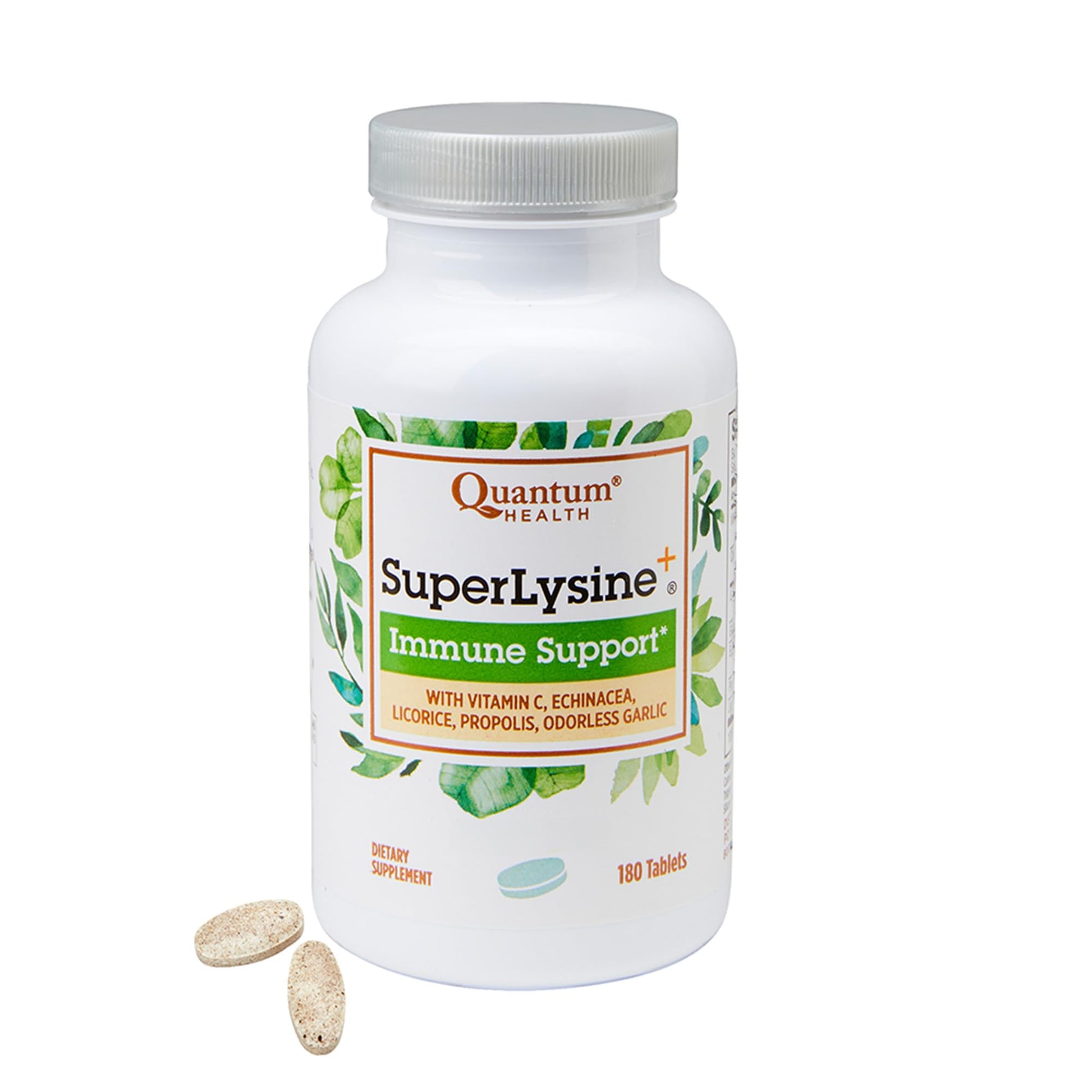 Quantum Health Super Lysine+ / Advanced Formula Lysine+ Immune Support with Vitamin C, Echinacea, Licorice, Propolis, Odorless Garlic Quantum buy supplements canada