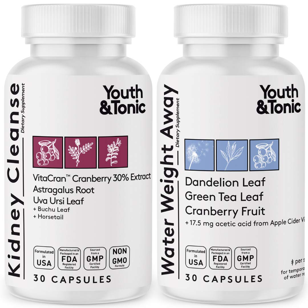 Youth & Tonic Daily Water Retention Pills for Kidney Cleanse Swelling and Excess Body Fluid Youth & Tonic buy supplements canada