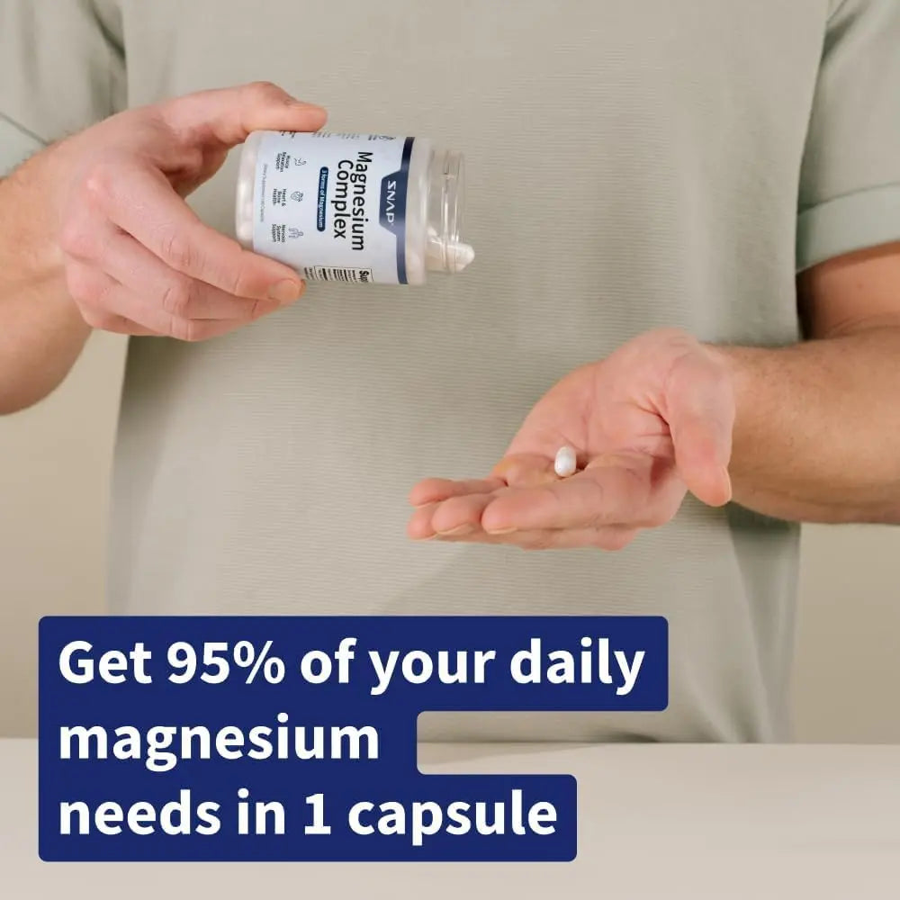 Snap Triple Magnesium Complex for Women & Men for Sleep & Muscle Support – 400mg, 3-in-1 Magnesium Supplement – Bisglycinate, Citrate & Oxide – Chelated for High-Absorption, 60 Vegetarian Capsules Snap Supplements buy supplements canada
