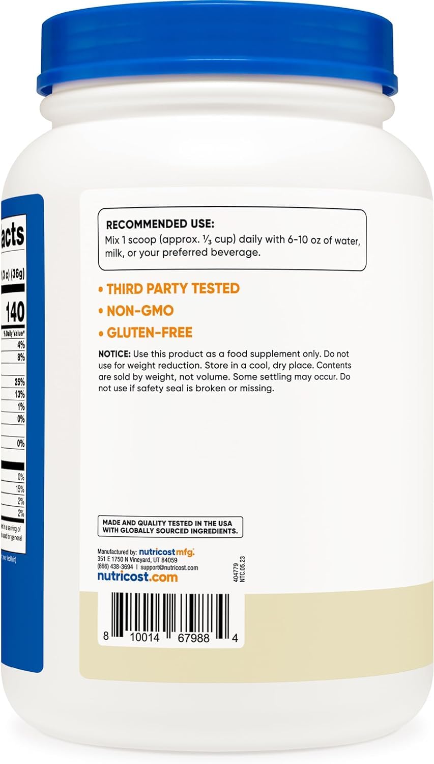 Nutricost Whey Protein Concentrate (Vanilla) 2LBS Nutricost buy supplements canada