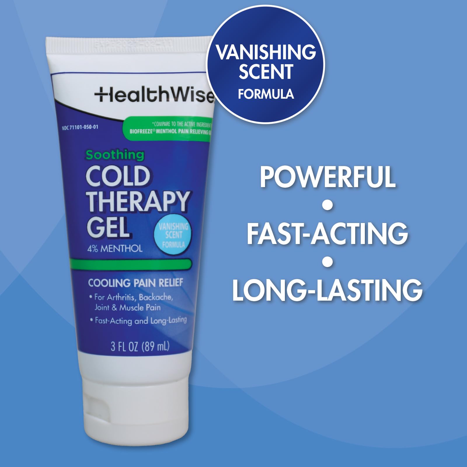 HealthWise Soothing Cold Therapy Gel | 4% Menthol | Vanishing Scent | 3.0 Oz | Arthritis Pain Relief | Topical Analgesic HealthWise buy supplements canada