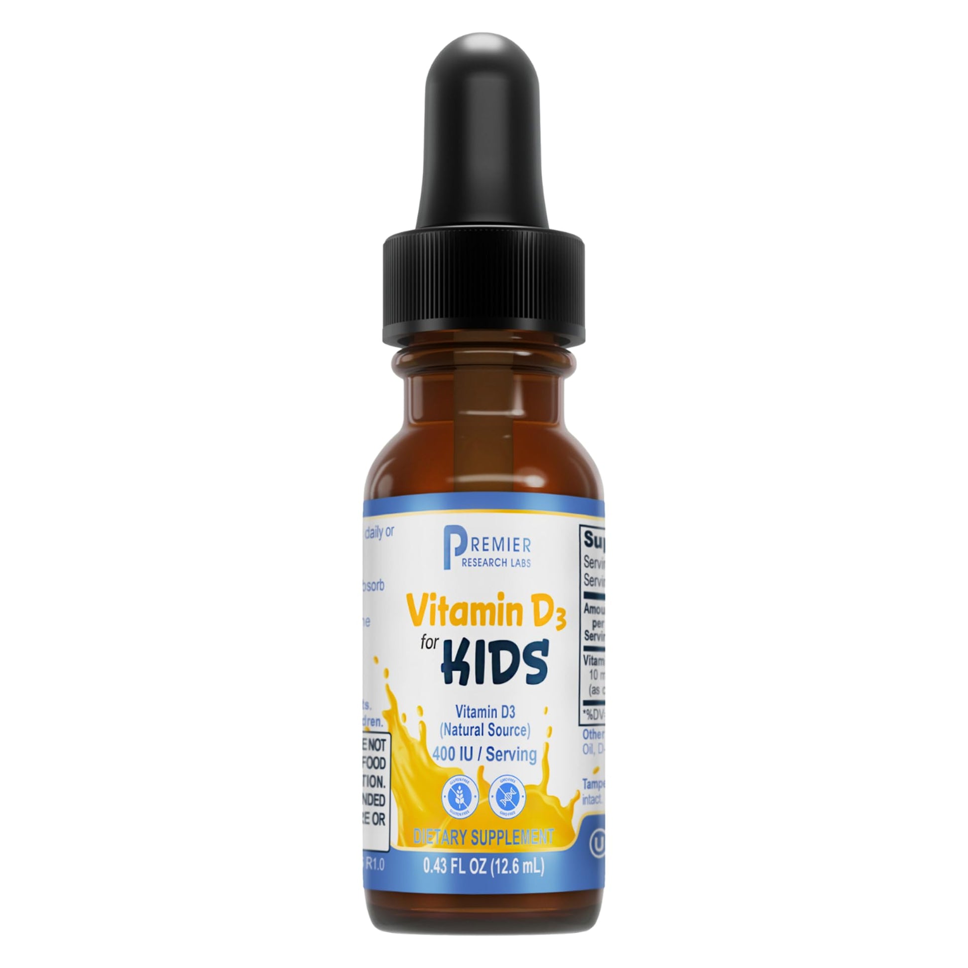 Premier Research Labs Vitamin D3 for Kids - Vitamin D Drops for Children, Kids Liquid Vitamin D, 400 IU Per Serving, Supports Healthy Brain Development - 0.43 fl oz Premier Research Labs buy supplements canada