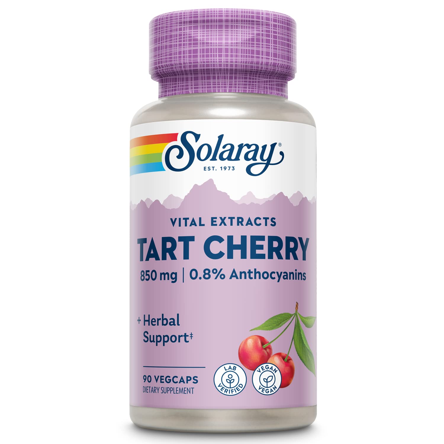 Solaray Tart Cherry Fruit Extract 850 mg - Tart Cherry Supplement with Antioxidants, Fruit Juice Extract with Flavonoids - 90 VegCaps SOLARAY buy supplements canada