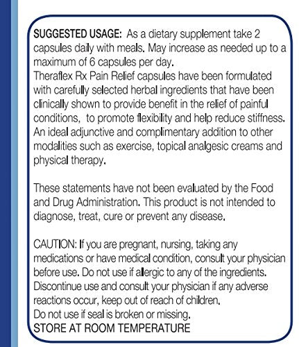 Theraflex RX® Capsules for Relief of Joint & Muscle Discomfort, Mobility and Healthy Inflammation Response with Patented Curcuwin® Turmeric Extract, Boswellia, Ashwaganda, 60 Capsules Theraflex RX buy supplements canada