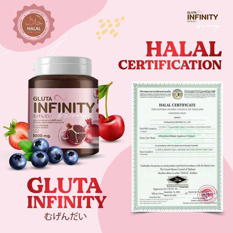 Gluta Infiniy 1000mg L-Glutathione Supplement Tripeptide Fish Collagen L-Glutamine Ascorbic Alizée Spa buy supplements canada
