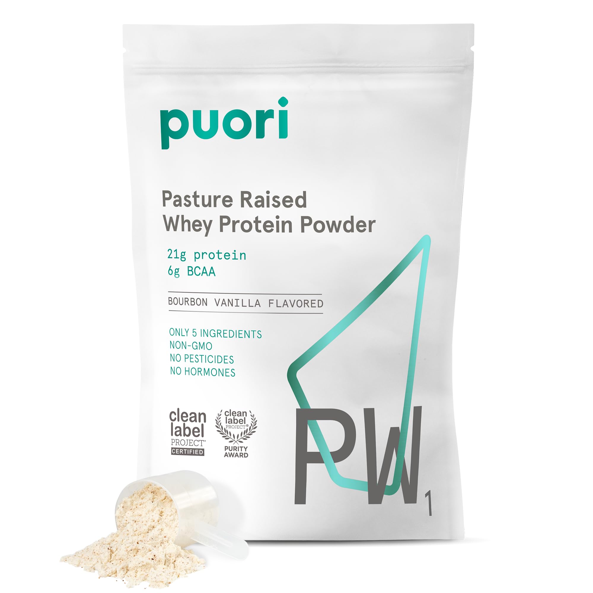 Puori Whey Protein Powder, Bourbon Vanilla - PW1 Pasture-Raised, Grass-Fed Whey Protein Powder Drink Mix containing BCAA Amino Acids - Post-Workout Supplement Puori buy supplements canada