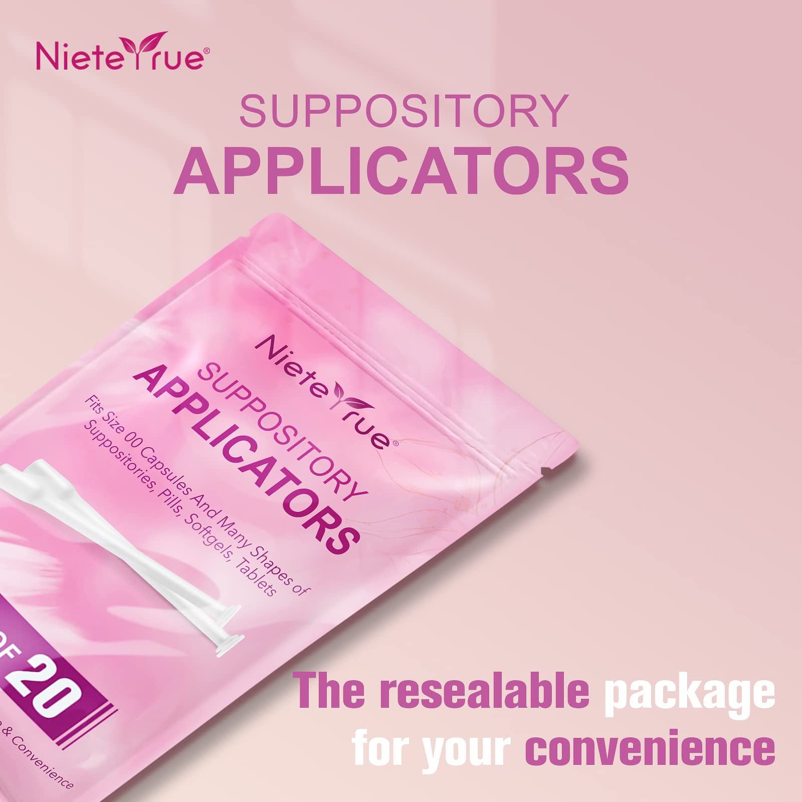 Nieteyrue (40 Packs) Disposable Vaginial Applicators Individually Wrapped Hygienic Fit Nieteyrue buy supplements canada