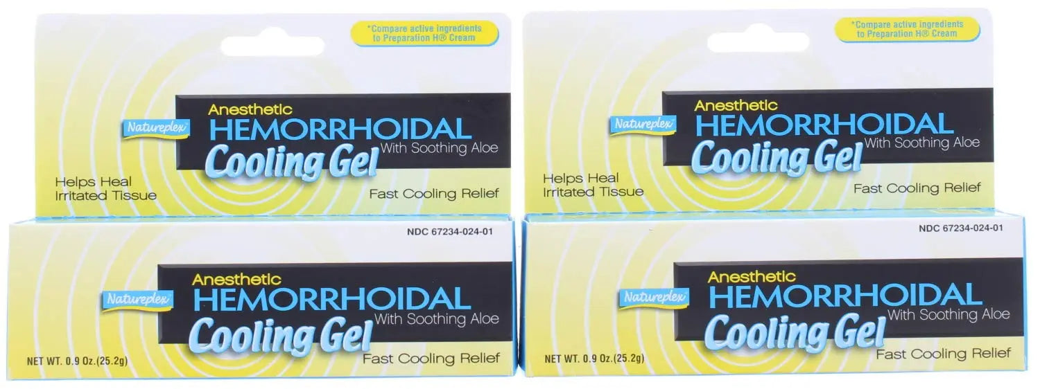 Natureplex Anesthetic Hemorrhoidal Cooling Gel 0.9 oz (2 Pack) – Witch Hazel & Phenylephrine, Soothing Aloe Formula for Temporary Itching, Burning & Swelling Relief - Made in USA Natureplex buy supplements canada