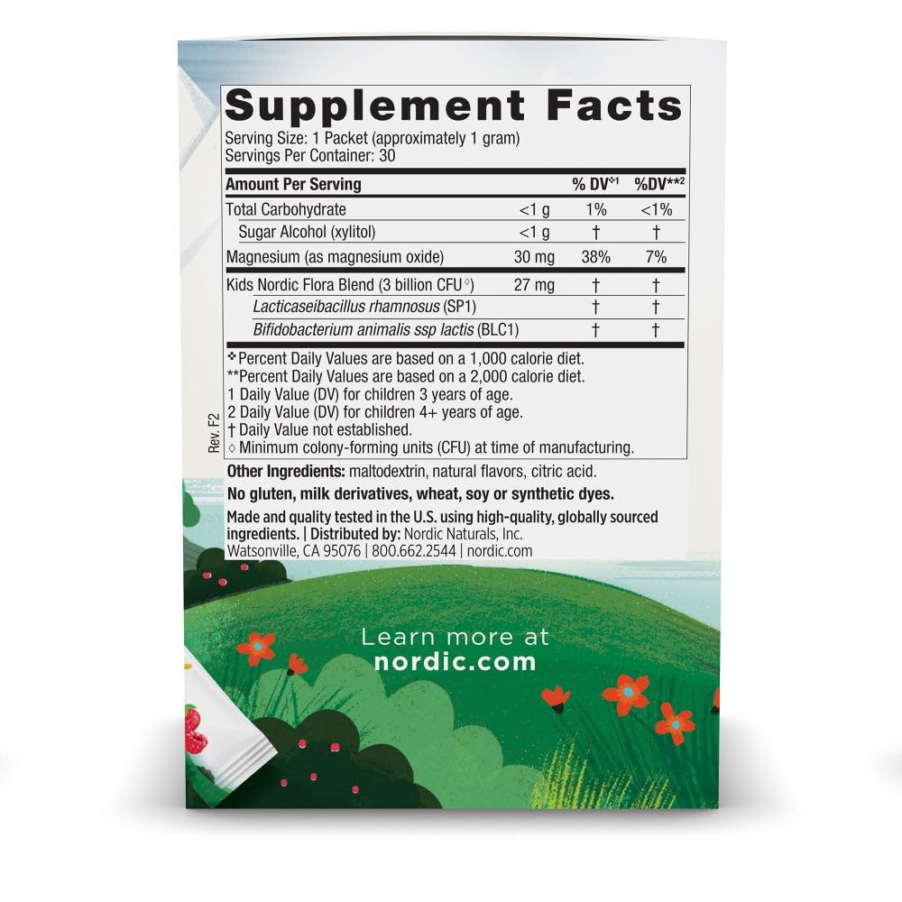 Nordic Naturals Kids Probiotic Quick Melt Powder, Mixed Berry - 30 Packets - 3 Billion CFU - Digestive Wellness, Immune Support - Non-GMO, Vegan - 30 Servings Nordic Naturals buy supplements canada