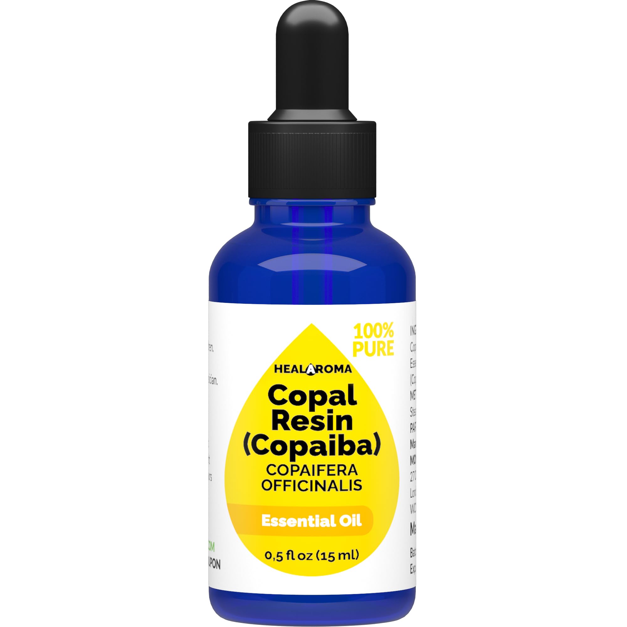 Copaiba - Copal Resin Essential Oil 15 ml - 0.5 oz - Pure & Natural - with Pipette Dropper MONOHERB buy supplements canada
