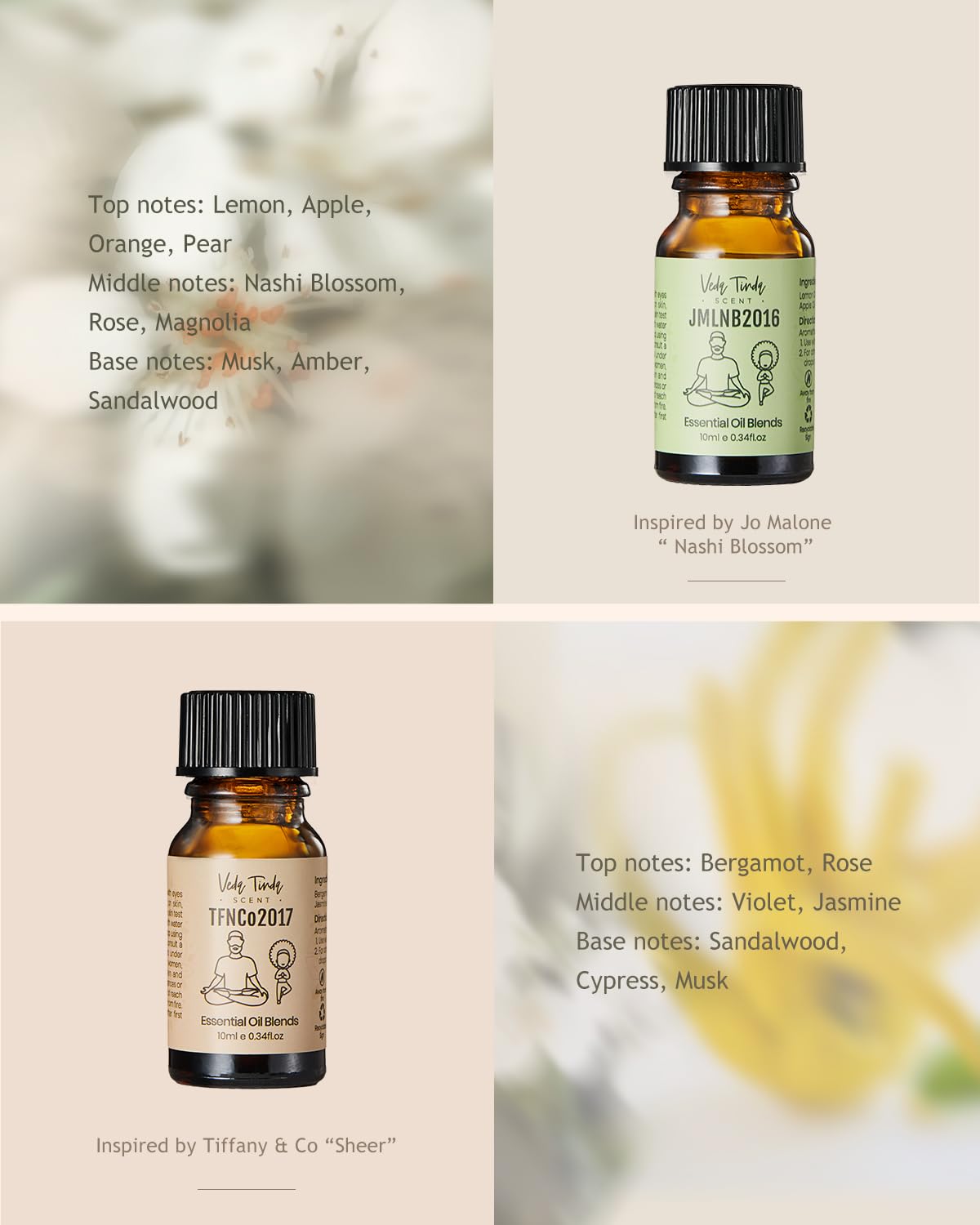 VTS Waterless Diffuser with Classic Perfume Scent Essential Oils Set, Perfume Collection VEDA TINDA SCENT buy supplements canada