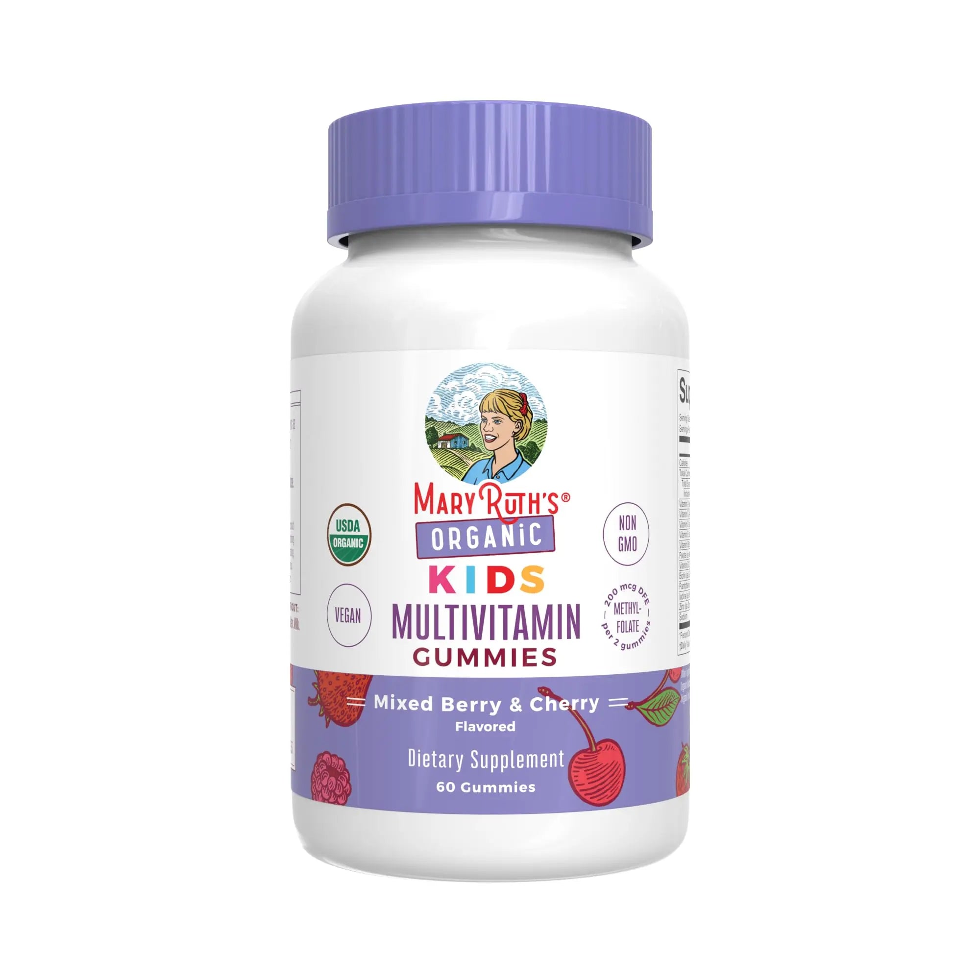 MaryRuth Organics Gummies for Kids–Multivitamin (Mixed Berry & Cherry), & Probiotic (Strawberry) | USDA Organic, No Gelatin! | MARYRUTH'S buy supplements canada