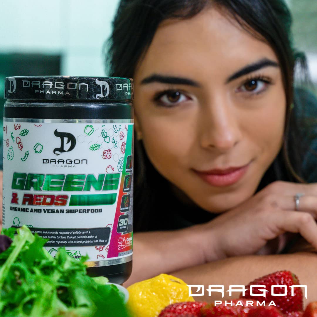 DRAGON PHARMA Greens and Reds, Over 23 Nutritious Superfoods, Reds and Vegetables, Optimal Health and Wellness (30 Servings, Original) DRAGON PHARMA buy supplements canada