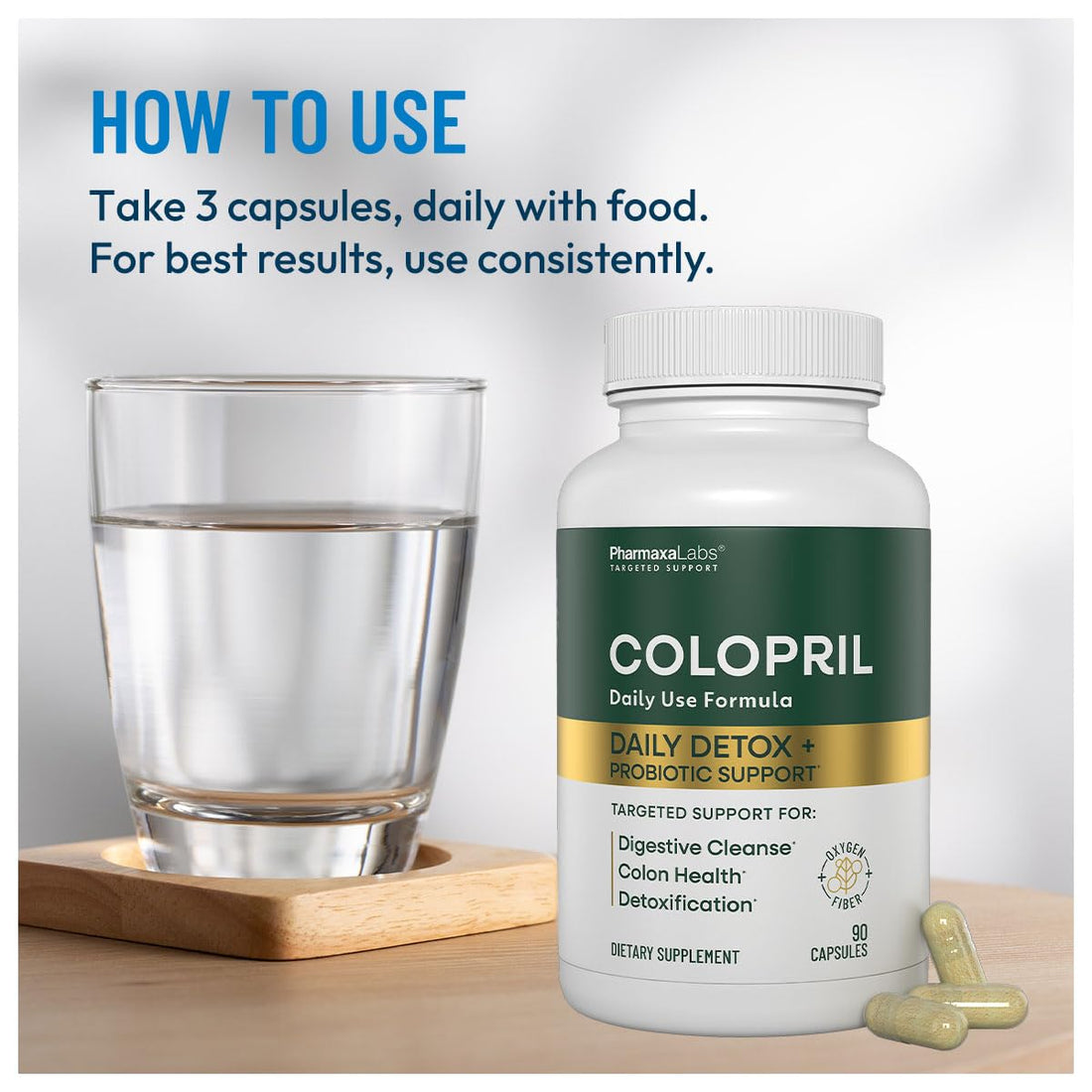 Colopril Colon Cleanse Dietary Supplement - Supports Cleansing of Bowels & Digestive Tract - Eases Constipation - Ginger Root, Lactobacillus, Psyllium Husk Colopril buy supplements canada