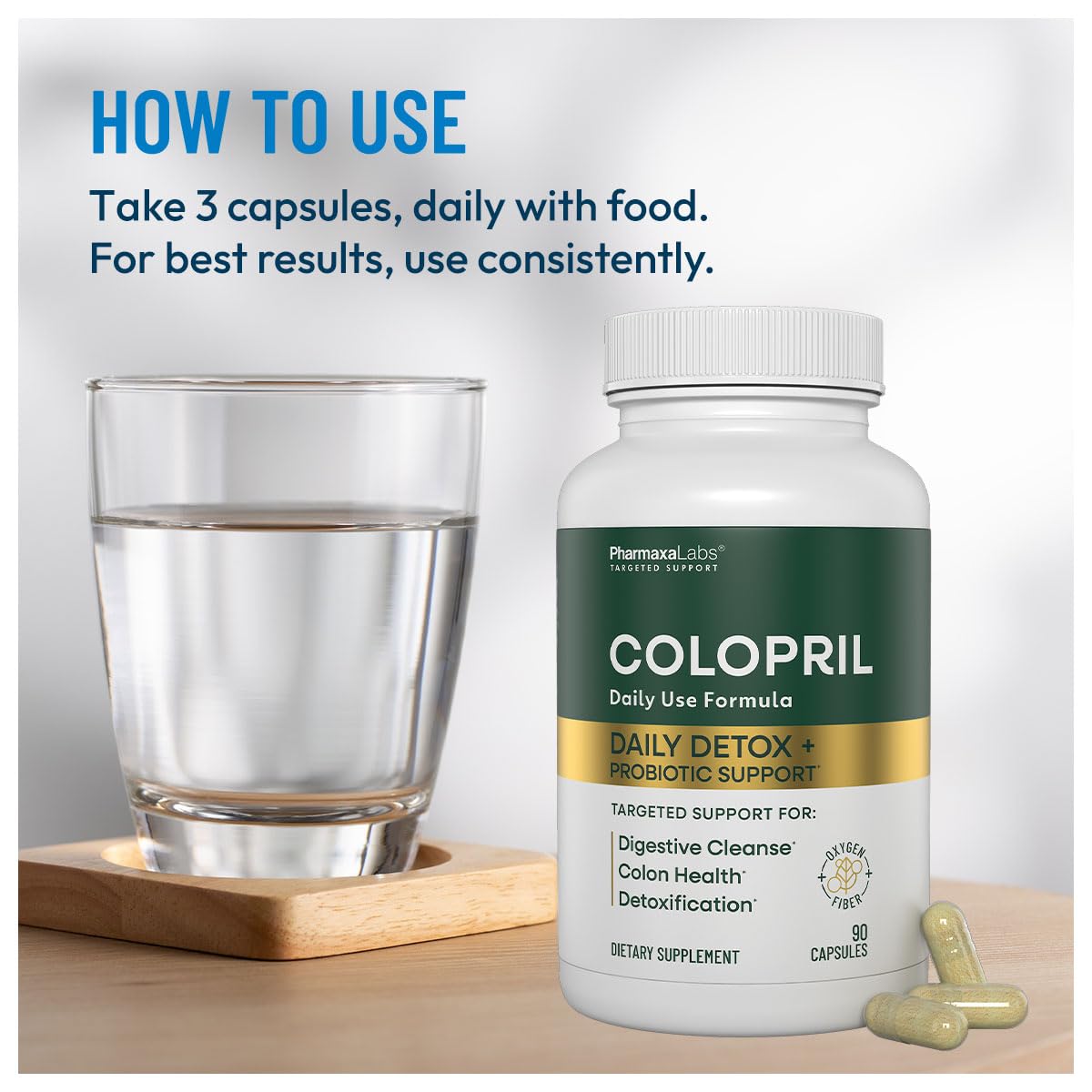 Colopril Colon Cleanse Dietary Supplement - Supports Cleansing of Bowels & Digestive Tract - Eases Constipation - Ginger Root, Lactobacillus, Psyllium Husk Colopril buy supplements canada