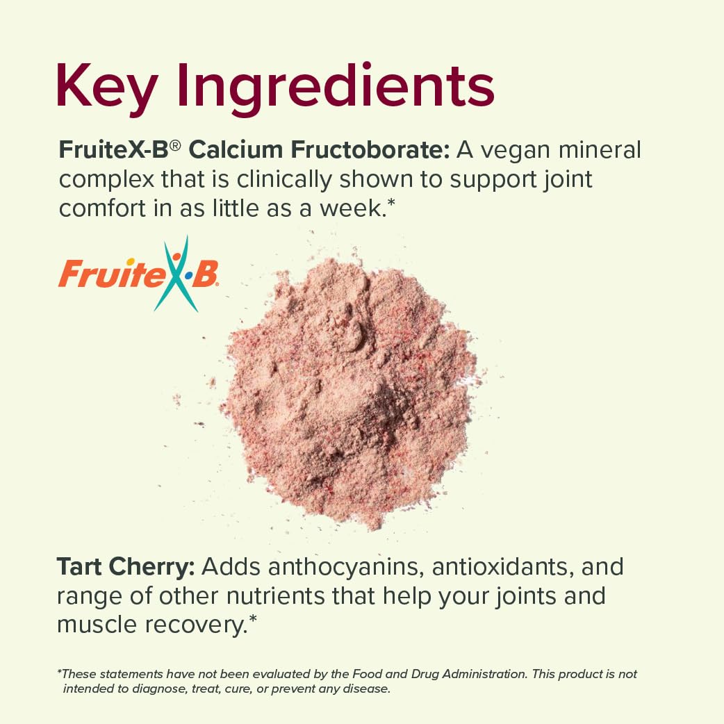 Sur Joint Support FruiteX-B Tart Cherry Capsules - Vegan Fast-Acting Relief for Better Joint Comfort and Mobility - Whole Tart Cherry and Calcium Fructoborate, Muscle Recovery (120 Capsules) Sur buy supplements canada