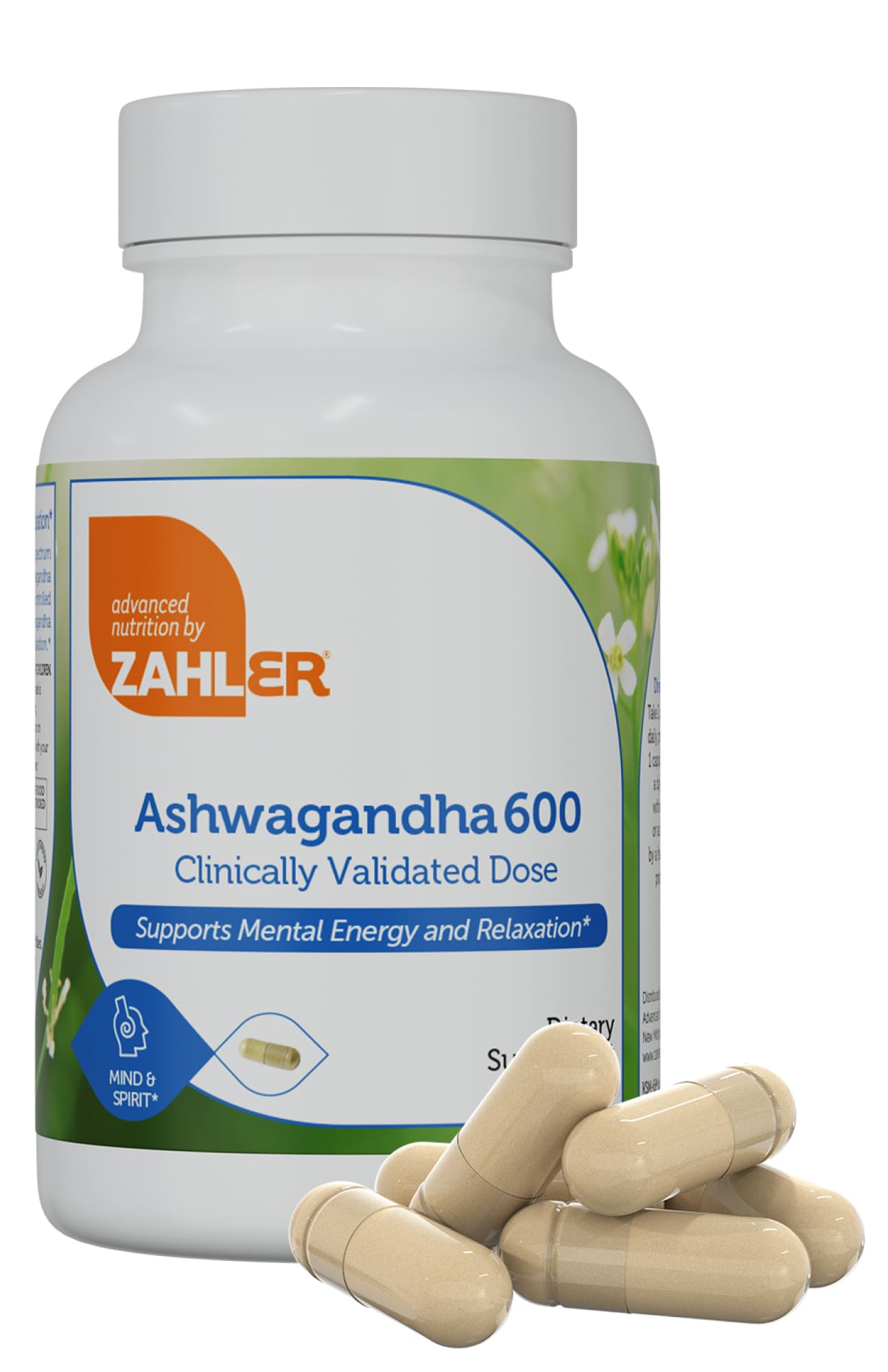 Zahler Ashwagandha Capsules, KSM-66 Aswhagandha 600mg Supplement, Relaxation and Stress Support, Kosher, 60 Capsules Zahler buy supplements canada