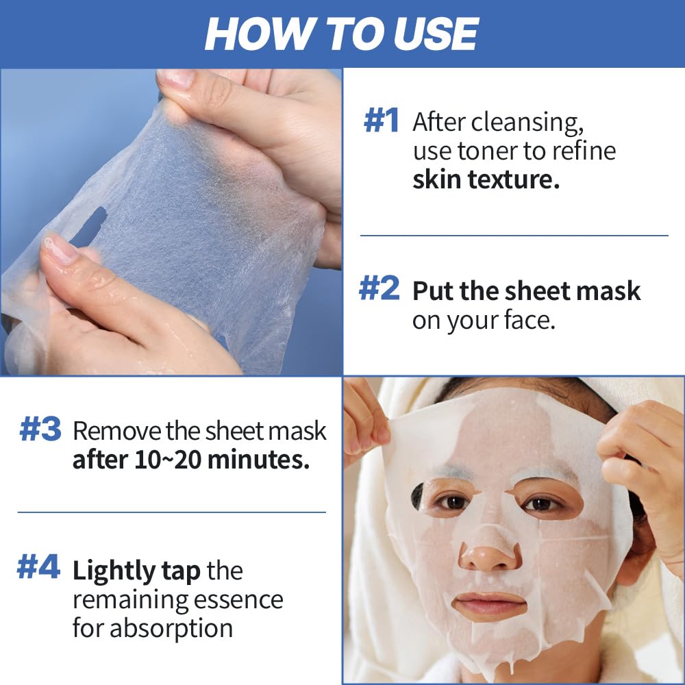 NEXTBEAU Solution Sheet Mask Variety Pack, 10 Count (5 Types x 2 Sheets), 0.74 fl oz Each, Korean Facial Sheet Masks for Daily Skincare NEXTBEAU buy supplements canada