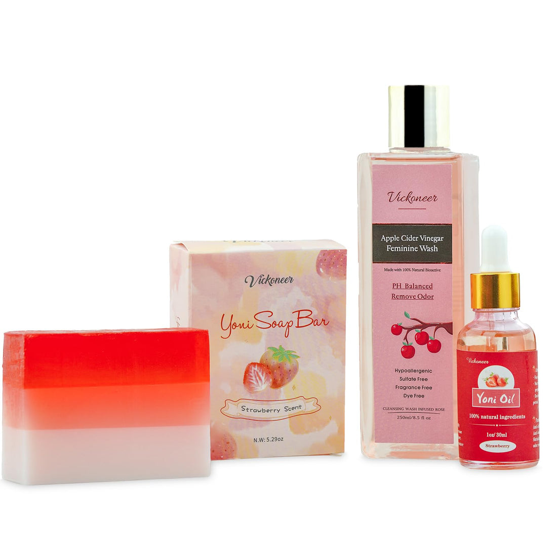 3 Pack Feminine Wash Yoni Bar Yoni Oil Set for Women, Yoni Wash for Balance Vagina PH Wetness tovaginsh buy supplements canada