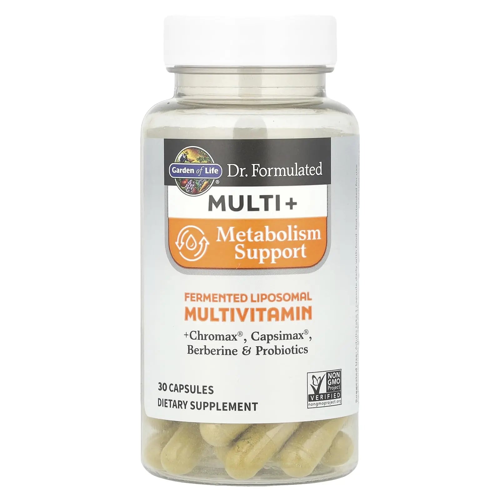Garden of Life Dr. Formulated Multi+ Metabolism Support - Fermented Liposomal Multivitamin + Chromax, Capsimax, Berberine & Probiotics - 30 Capsules Garden of Life buy supplements canada