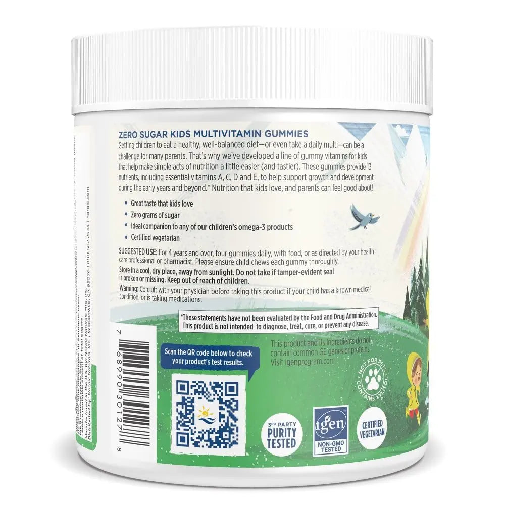 Nordic Naturals Zero Sugar Kids Multi Gummies, Orange Lemon - 120 Gummies - Great-Tasting Multivitamin for Ages 4+ Nordic Naturals buy supplements canada