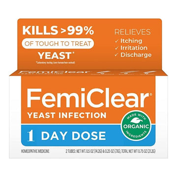 FemiClear 1-Day Dose Yeast Infection | Yeast Infection Relief | Homeopathic Solution FemiClear buy supplements canada