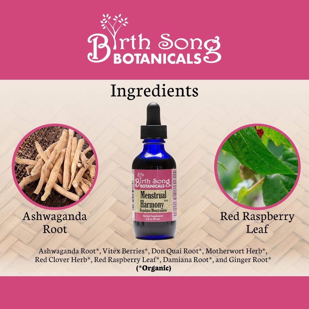 Birth Song Botanicals Menstrual Harmony Tincture, Herbal Period Symptom Support Birth Song Botanicals buy supplements canada