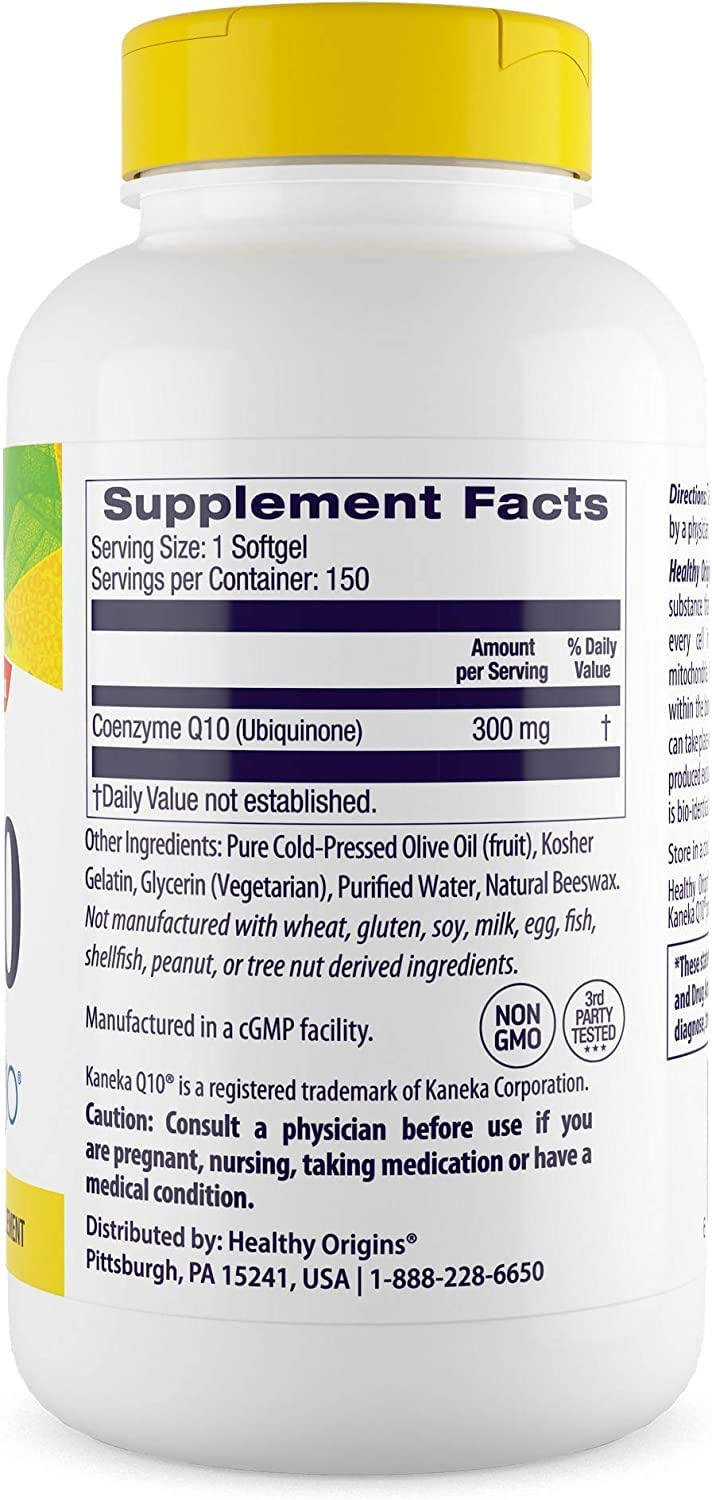 Healthy Origins CoQ10 (Kaneka Q10), 300 mg - Heart Health & Energy Supplement Healthy Origins buy supplements canada