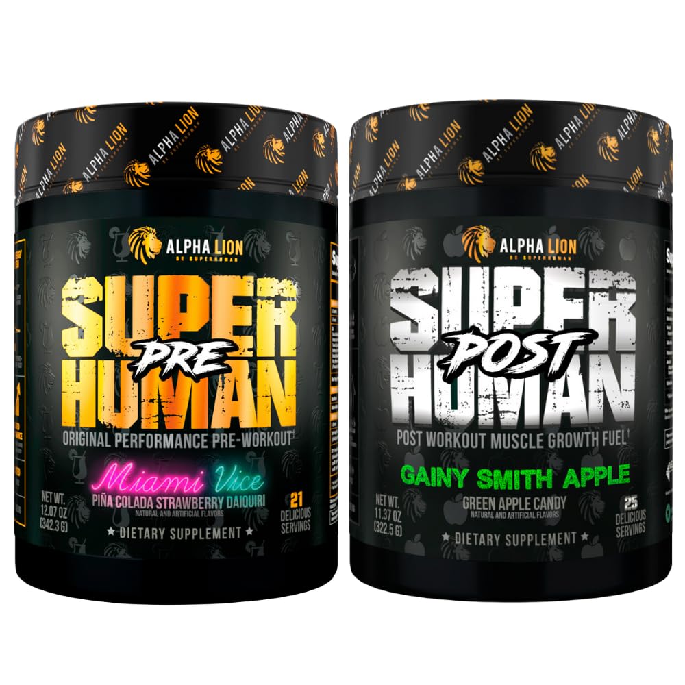 ALPHA LION Superhuman Pre Workout Powder & Post Workout Recovery Bundle ALPHA LION buy supplements canada
