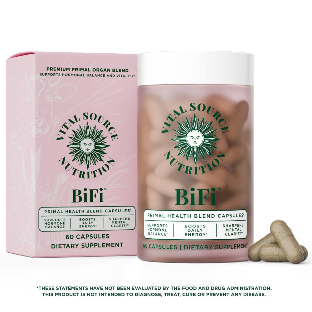 Vital Source Nutrition - BiFi Capsules - Premium Primal Organ Blend - Supports Hormone Health, Energy, Stamina & Clarity - Daily Vitality - Ancestral Supplements for Women - No Artificial Ingredients Vital Source Nutrition buy supplements canada