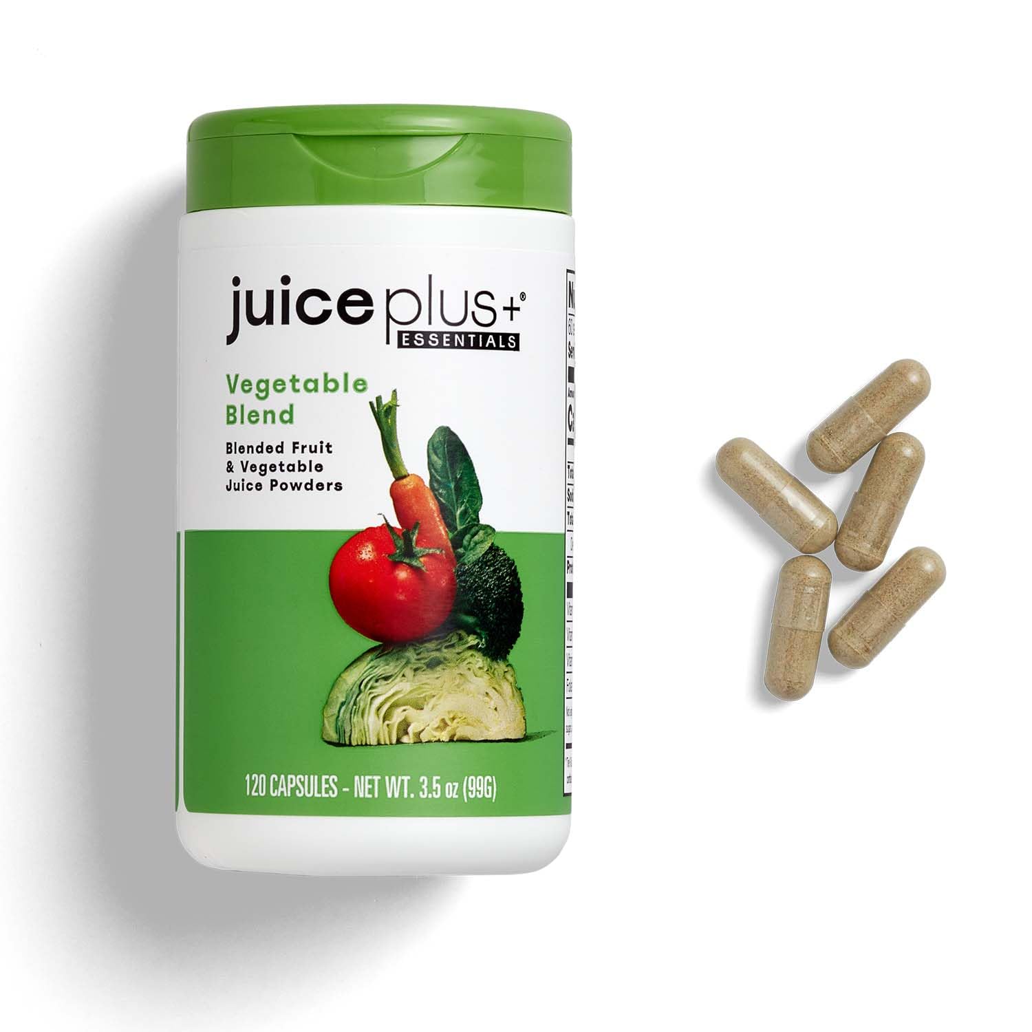 Juice Plus+ Vegetable Blend: with Broccoli, Parsley, Tomato & More - Plant-Based, Vegan, Gluten-Free, Non-GMO, Kosher - for Heart, Immune, Cognitive & Skin Health - 1 Bottle (60 Servings) Juice Plus+ buy supplements canada