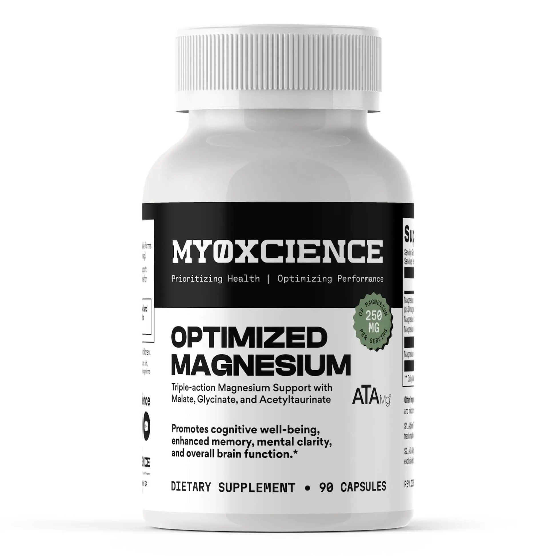 MYOXCIENCE Optimized Magnesium Glycinate + Magnesium Taurate (as ATAmag®) for High Brain Bioavailability to Support Stress Relief and Sleep | 30 Servings MYOXCIENCE buy supplements canada