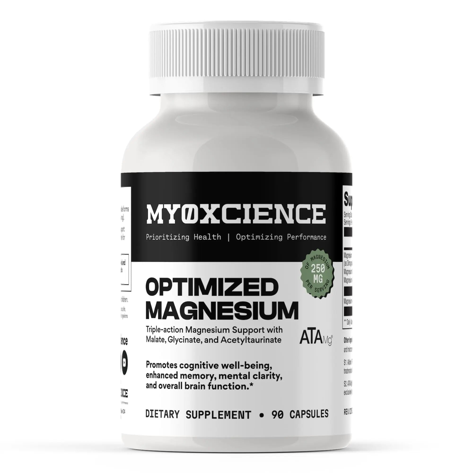 MYOXCIENCE Optimized Magnesium Glycinate + Magnesium Taurate (as ATAmag®) for High Brain Bioavailability to Support Stress Relief and Sleep | 30 Servings MYOXCIENCE buy supplements canada