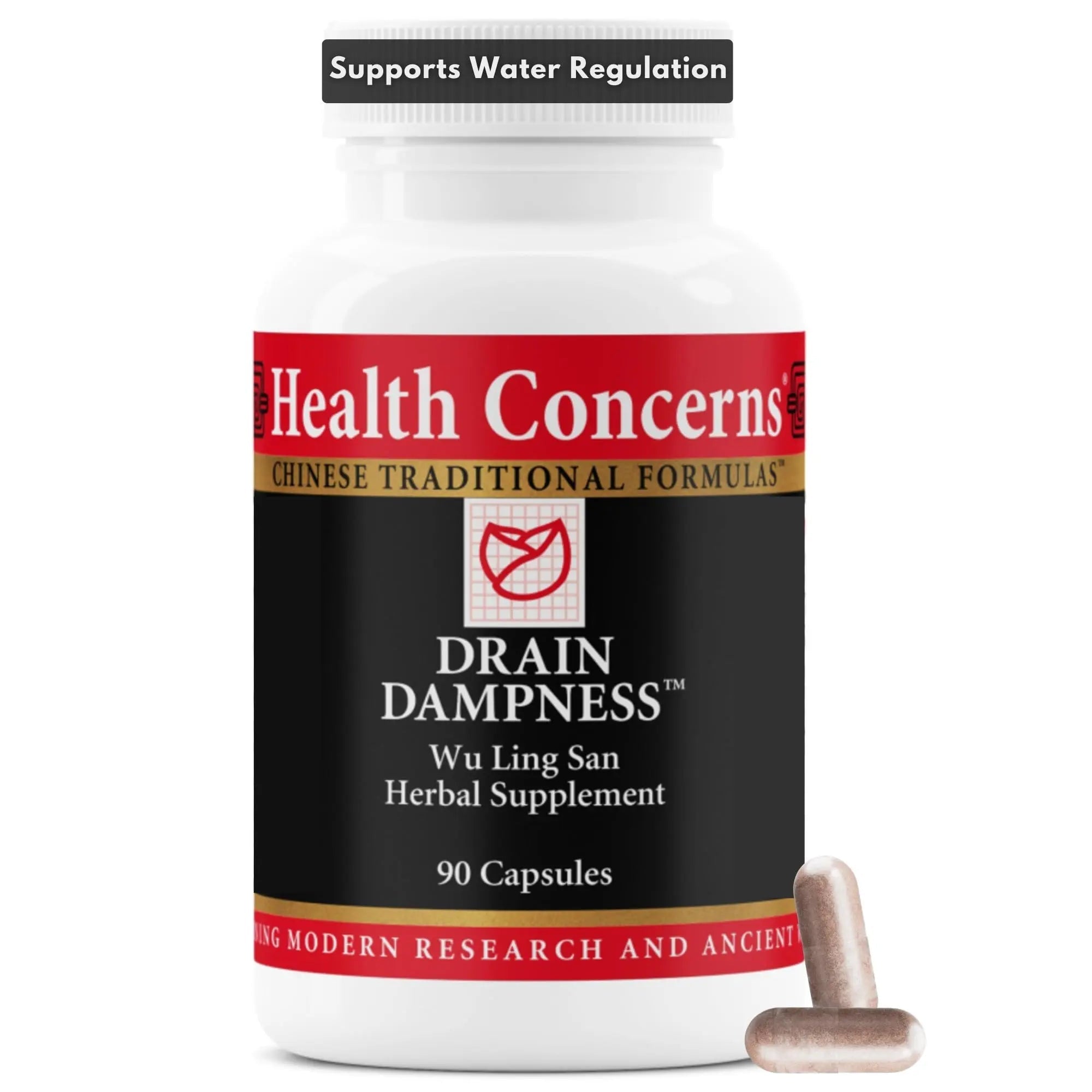 Health Concerns Drain Dampness – Kidney Support – Water Retention Relief – Chinese Herbal Formula with Alisma, Poria, Polyporus, Cinnamon – 2250 mg of a Proprietary Herbal Blend – 90 Capsules Health Concerns buy supplements canada