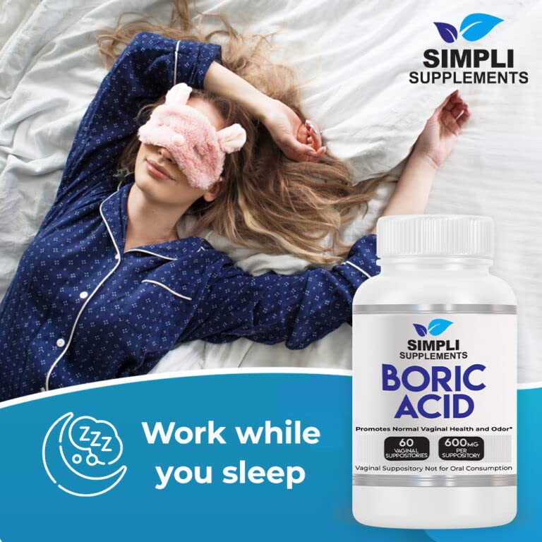 Simpli Supplements 60 Boric Acid Suppositories - Modern Support & Ancient Remedy - Scientifically Simpli Supplements buy supplements canada