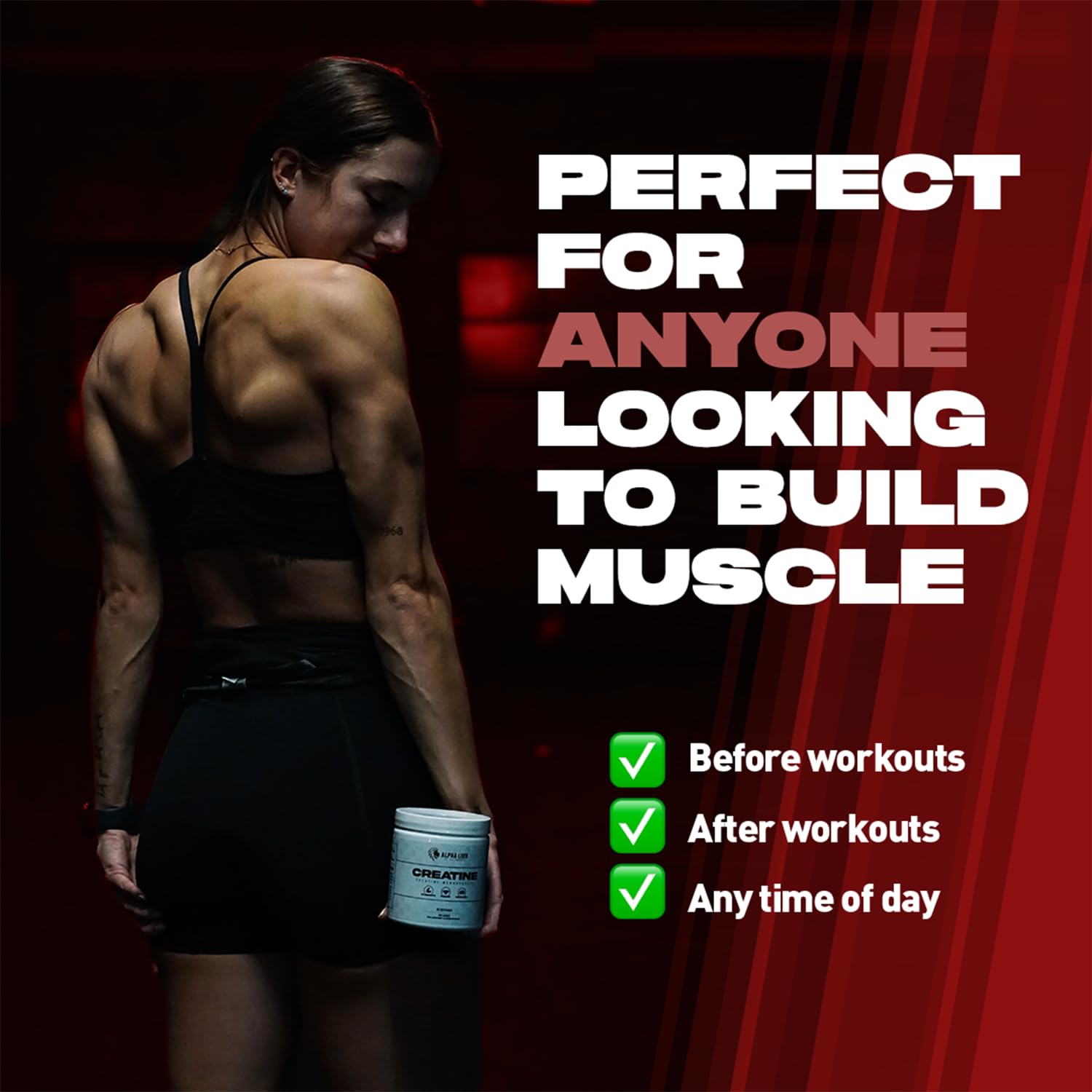 ALPHA LION Creatine Monohydrate Powder, 5000mg Per Serving (5g), Supports Muscle Strength, Power, Athletic Performance, Pure Creatina Monohydrata ALPHA LION buy supplements canada