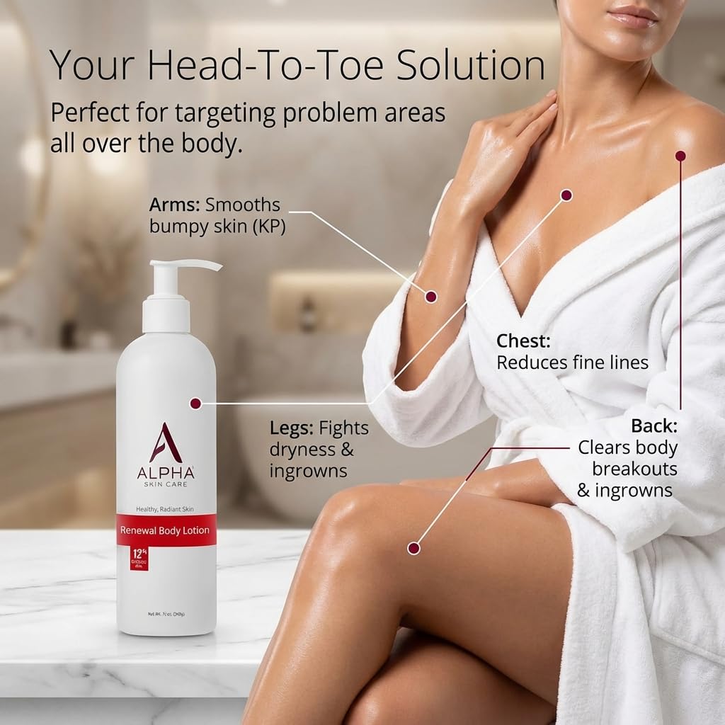Alpha Skin Care Revitalizing Body Lotion, 12% Glycolic AHA, Simple & Effective Daily Moisturizer with Alpha Hydroxy Acid Alpha buy supplements canada