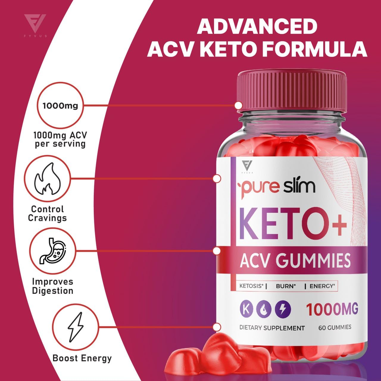 (2 Pack) Pure Slim Keto ACV Gummies, Pure Slim Keto ACV Gummies Advanced Kelly Clarkson Fyvus buy supplements canada